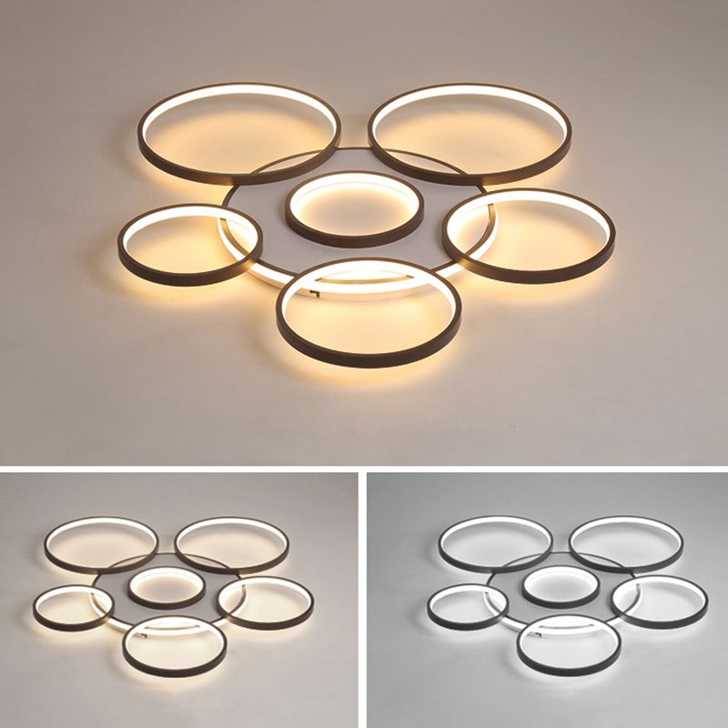 Geometric Acrylic Flush Ceiling Light Fixtures Modern Style 1-Light Flush Mount Fixture