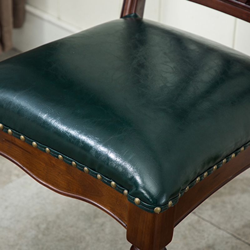 Chaise de salle à manger traditionnelle en bois, chaise latérale à dossier croisé de 35 pouces avec 4 pieds pour restaurant