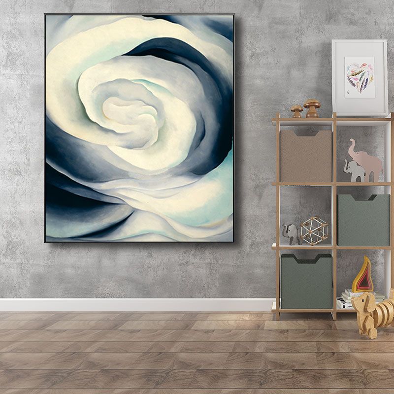 Scandinavian Style Girls Wall Decor Flower in White Painting, Multiple Sizes Available