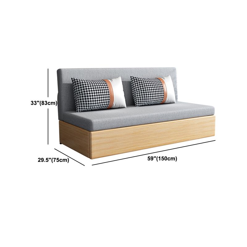 Cotton Blend Contemporary Convertible Bed Sofa Couch with Pillows
