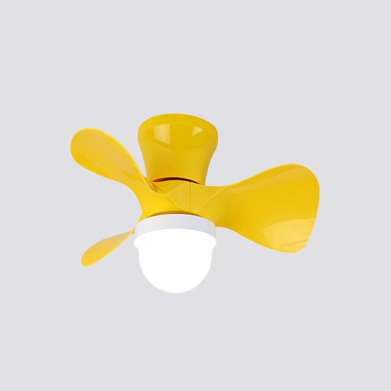 22 "breites Schlafzimmer -Anhänger Lüfter Licht zeitgenössische Halbmontagebeleuchtung mit Schüssel Acrylschatten, 3 Klingen