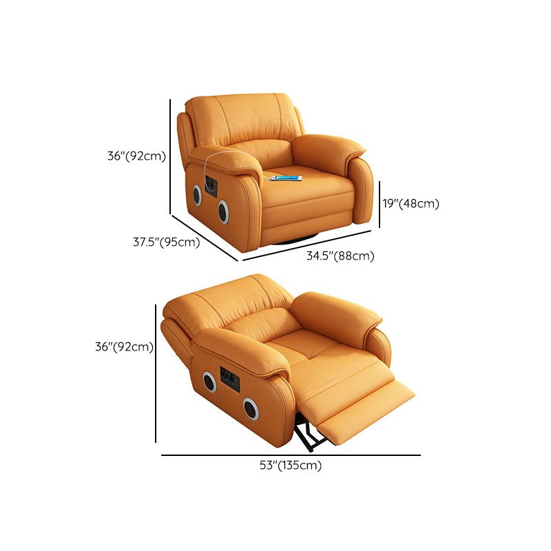 USB Charge Port Standard Recliner Swivel Base Recliner Chair