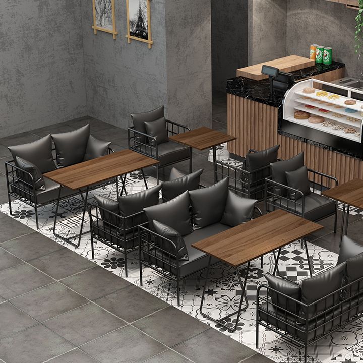 Industrial Massivholz Dinnerzimmer Küchentisch Brauner Schlittentisch für Esszimmer