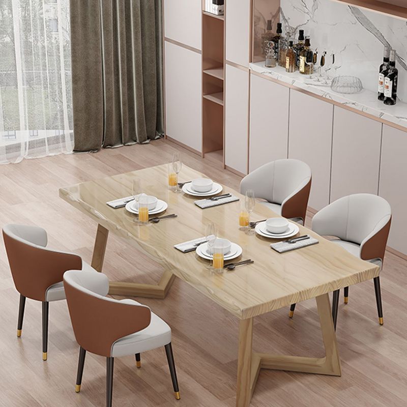 Modern Style Dining Table Rectangle Solid Wood Table for Home
