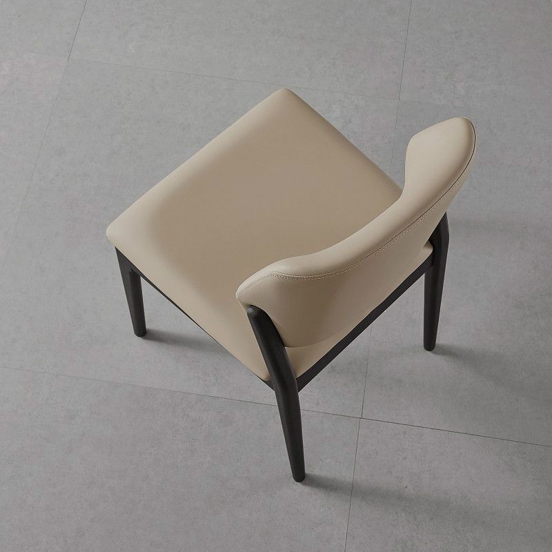Contemporary Style Side Chair Wood Open Back Dining Room Chair for Brasserie