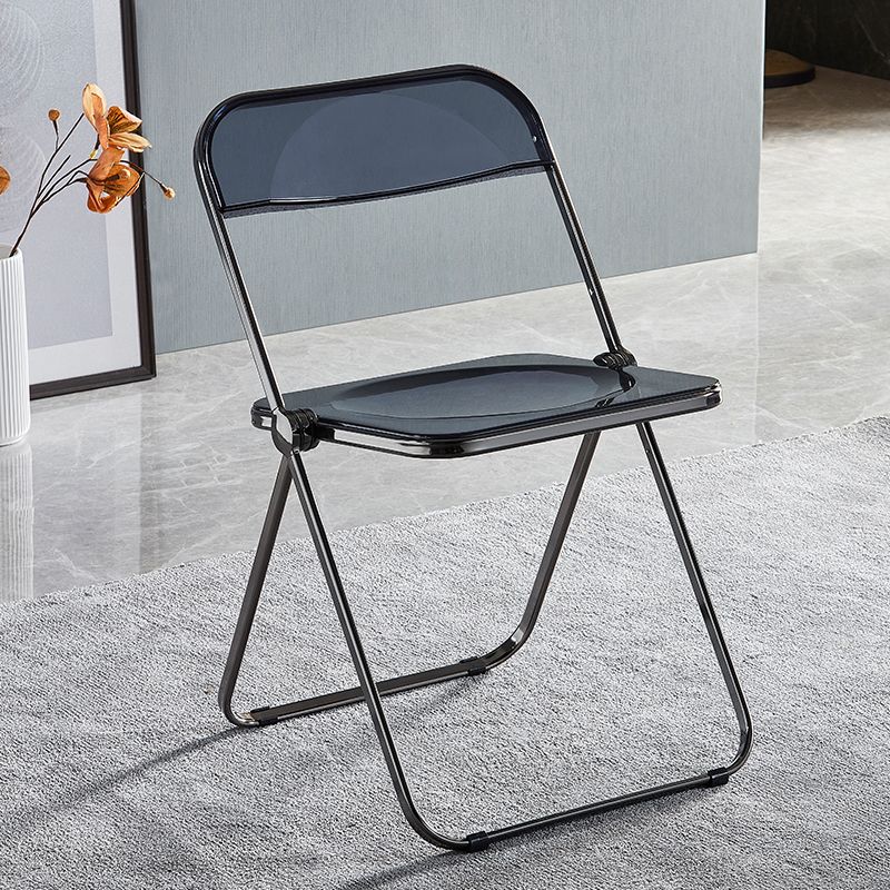 Industrial Style Plastic Dining Armless Chair Open Back Single Dining Side Chair for Restaurant