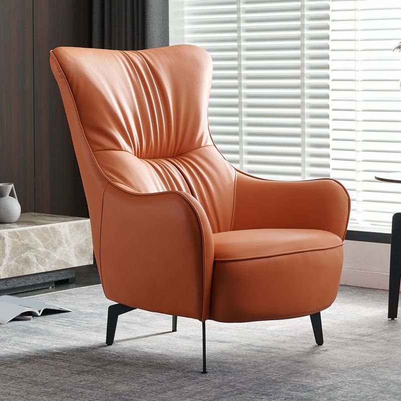 Nordic Single Chair Modern Simple Tiger Chair Leather Single Sofa Light Luxury High Back