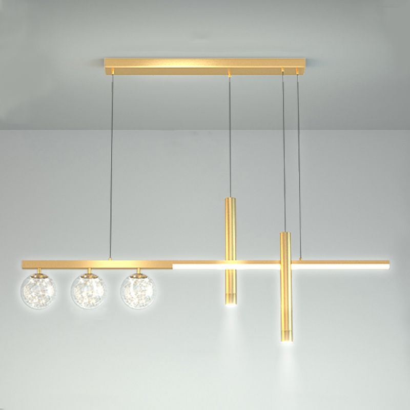 Modern Pendant Chandelier Geometric Island Lighting Fixtures Metal Chandelier for Dining Room