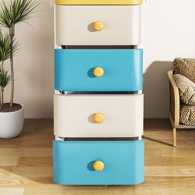 5-Drawer Wardrobe Armoire with Legs Modern Plastic Storage Cabinet