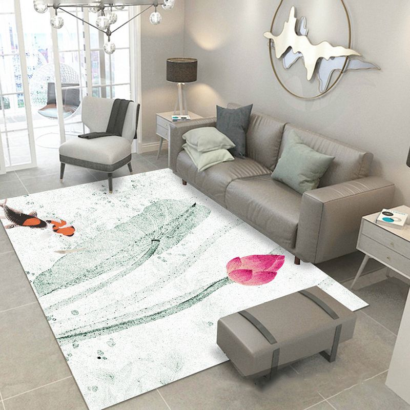 Modern bloempatroon Tapijt Polyester Gebied Tapijt niet-slip ruggebied Tapijt voor woonkamer