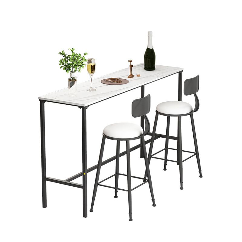 Modern Bar Table Set 1/2/3/5 Pieces Metal Bar Table with High Stools