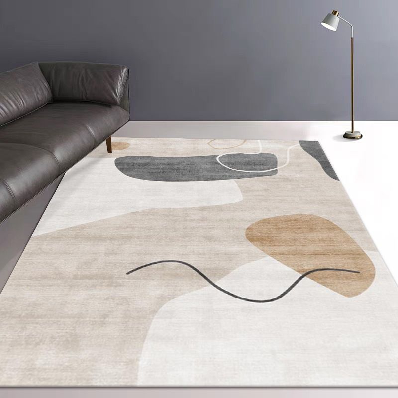 Orange nordischer Teppich Polyester Kontrast Farbe Teppichwaschmaschine für Salon