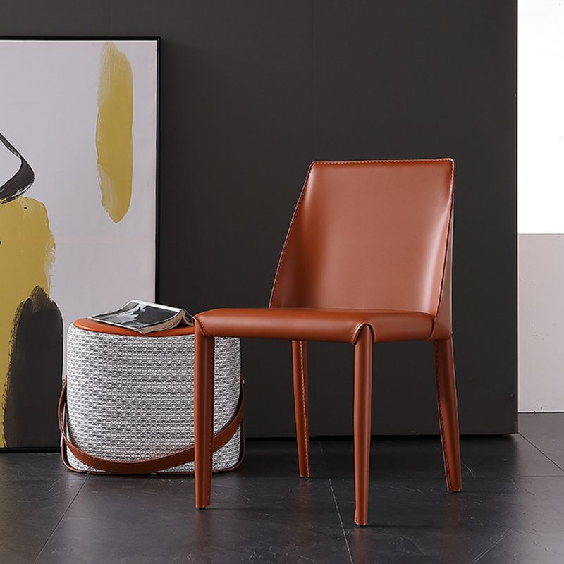 Contemporary Indoor Kitchen Chair Faux Leather Dining Side Chair
