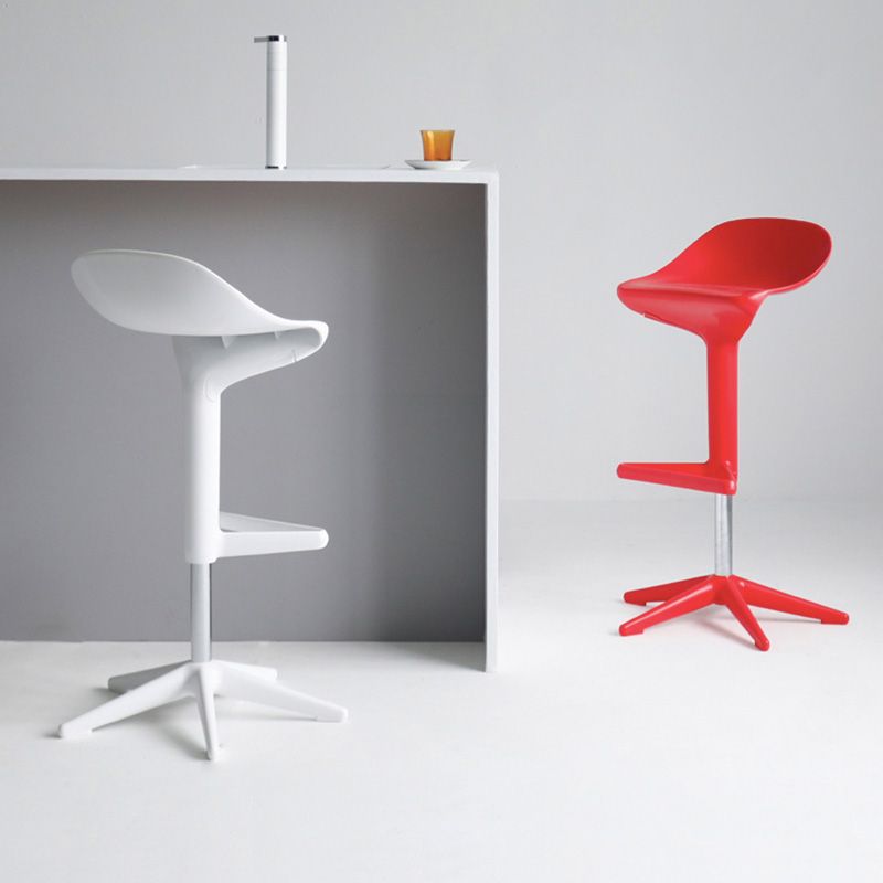 Industrial Bar-stool Adjustable Leather Counter Bar Stool with Metal Legs