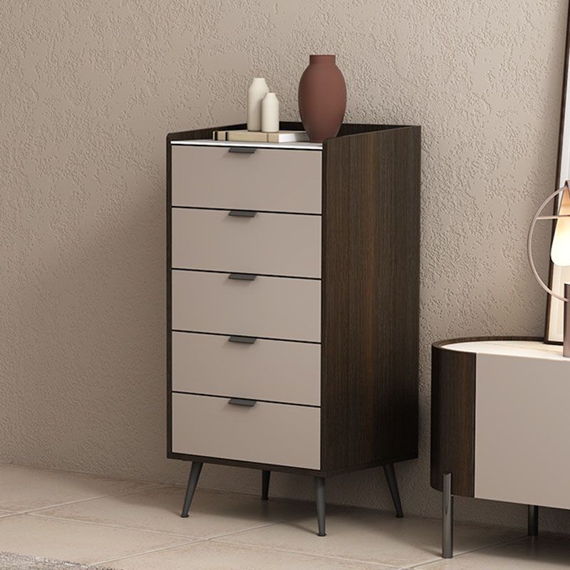 Contemporary Bedroom Stone Storage Chest Vertical Chest with Drawers