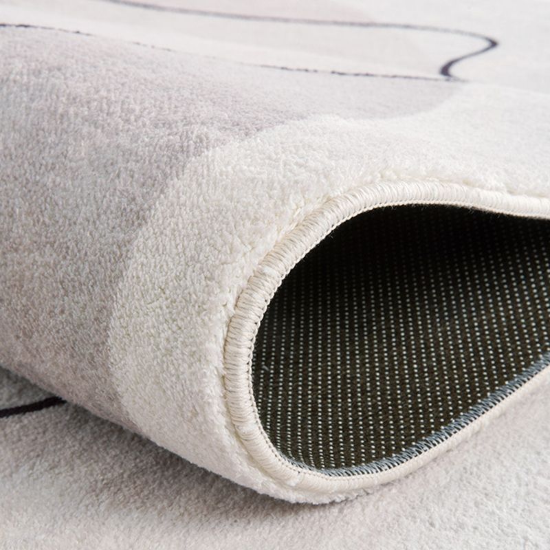 Orangefarbener moderner Teppich aus Polyester mit Farbblockierung, rutschfester Teppich für die Inneneinrichtung