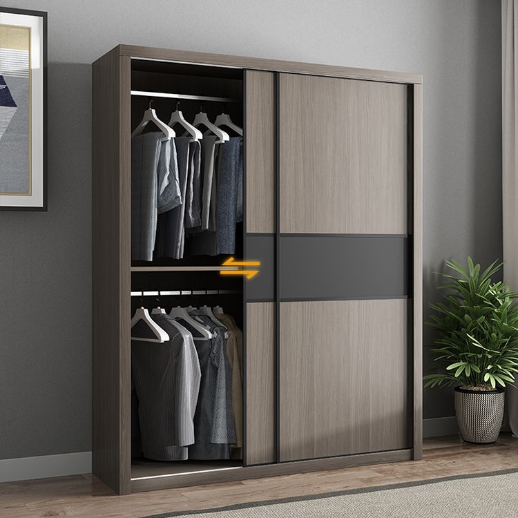 Engineered Wood Wardrobe Armoire With Shelves Modern Wardrobe Closet