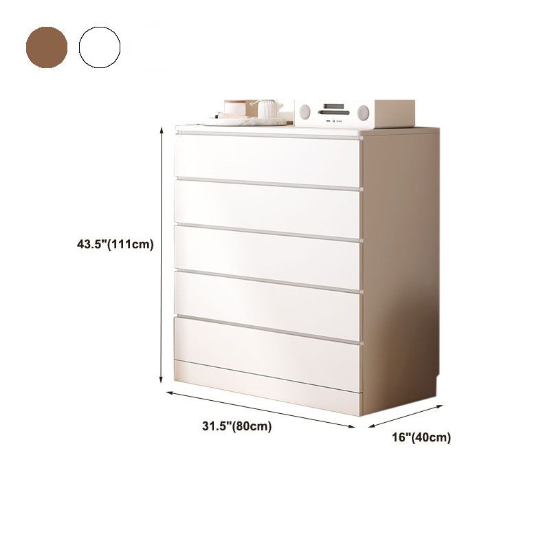 Modern Style Storage Chest Vertical Wooden Dresser with Drawers