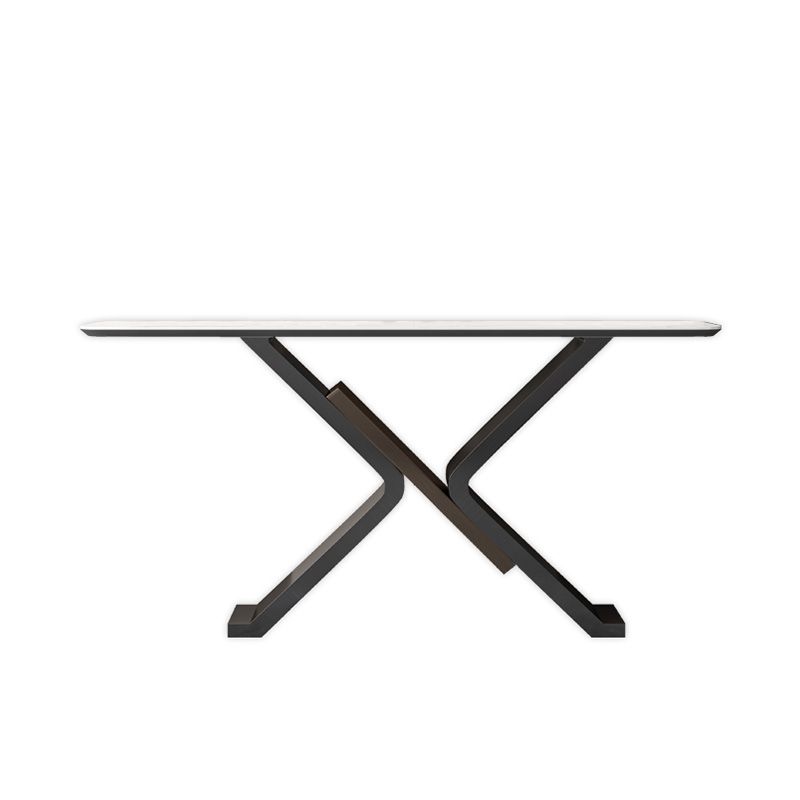Modern Rectangle Console Accent Table Antique Finish Accent Table