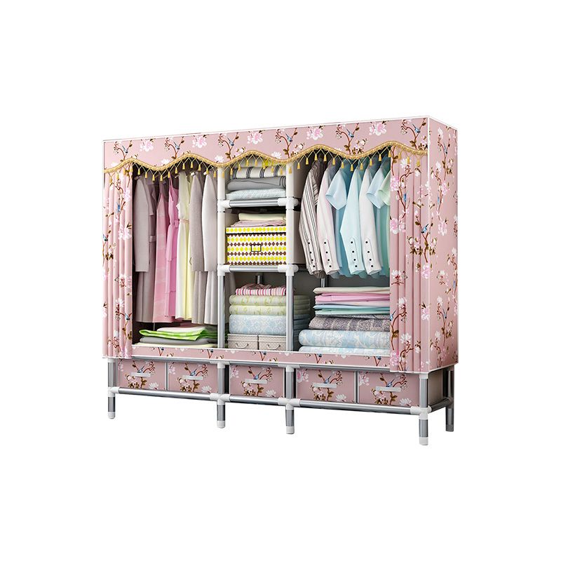 Rectangular Metal Wardrobe Industrial Style Simple Bedroom Wardrobe Cl