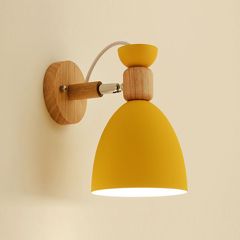 Modern Wooden Wall Sconce Light Creative Geometric Wall Light Fixture for Bedroom