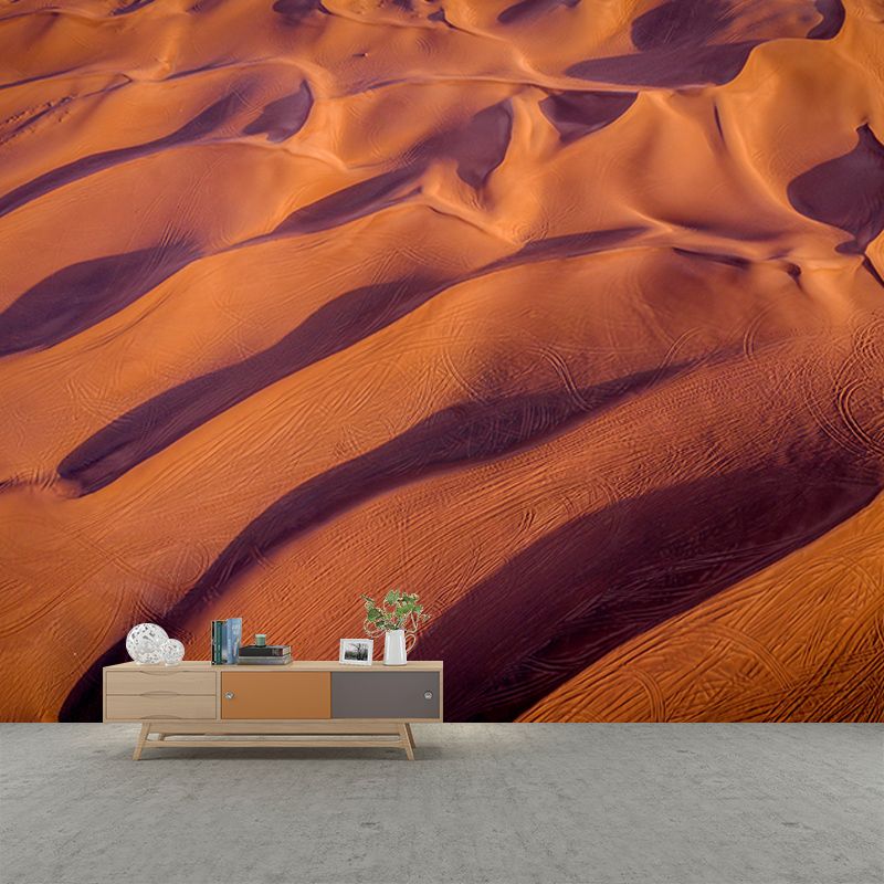 Desert Mural Wallpaper Moisture Resistant Wall Covering for Sitting Room