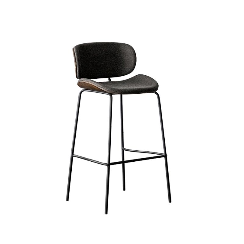 Industrial Armless Bar Stool Low Back Counter Bar Stool for Home
