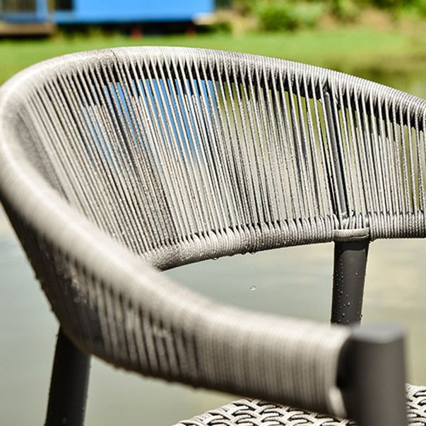 Boho Wicker Dining Set 1/3/5/7 Pcs Light Gray Dining Table Set