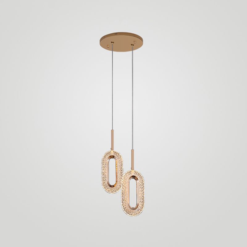 Eigentijdse stijl ovale vorm hanglampen metaalhangende lampen in goud