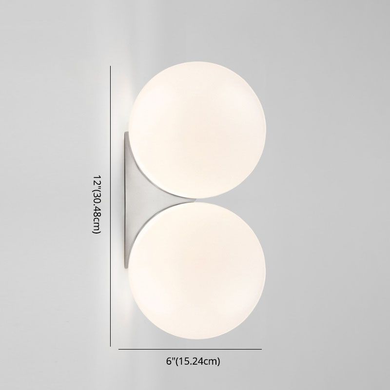 Spherical Wall Light Fixture Minimalist Style Glass Wall Mounted Light for Bedroom