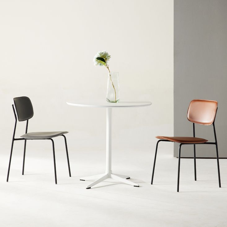 Chaise d'appoint empilable, chaise industrielle à dossier ouvert, sans accoudoirs, pour salle à manger