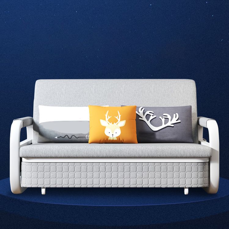 Pillow Included Sofa Futon Cushion Back Round Arms Sleeper Sofa