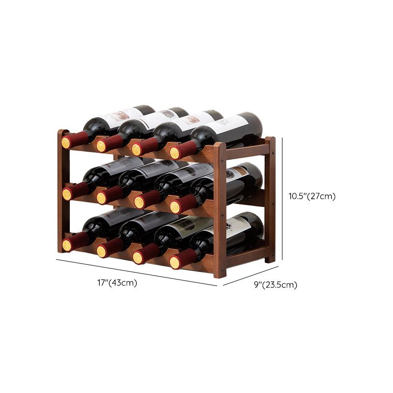 Countertop Modern Wine Rack Wood Wine Bottle Rack for Living Room