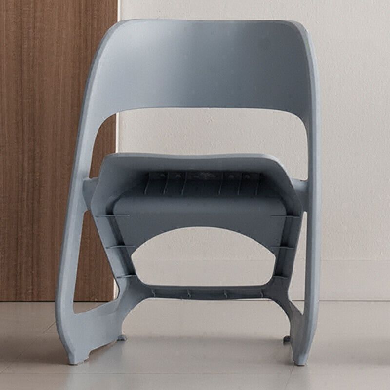 Open Back Dining Side Chair Contemporary Plastic Armless Chair