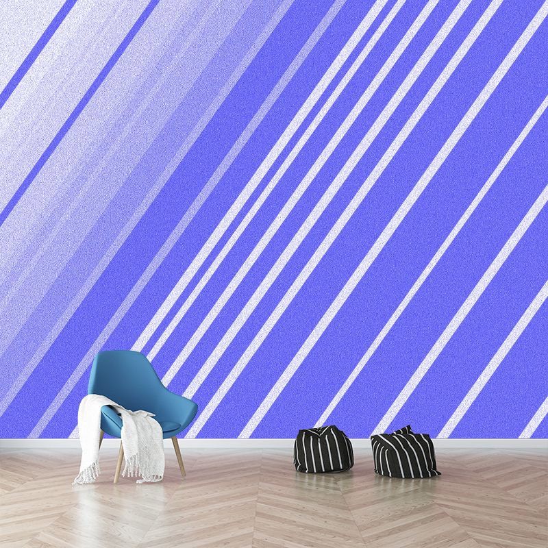 Geometry Pattern Mural Moisture Resistant Wall Covering for Dining Room