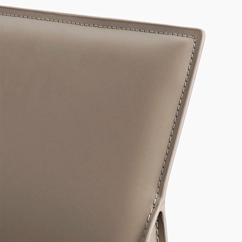 Metal Modern Dining Chair with Solid Back Matte Finish Indoor Side Chair