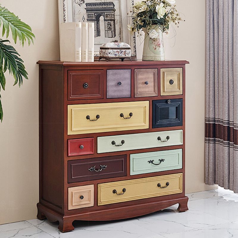 Nautical Bedroom Chest Solid Wood 16"Wide Storage Chest with Drawers