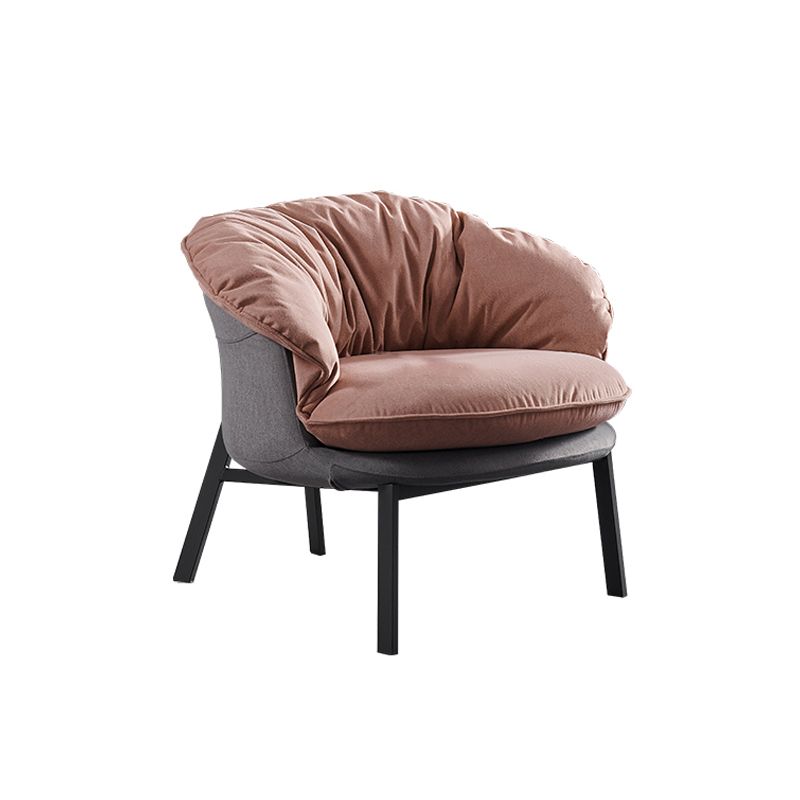 Modern Style Fabric Armrest Cushioned Against Black Arm Chair