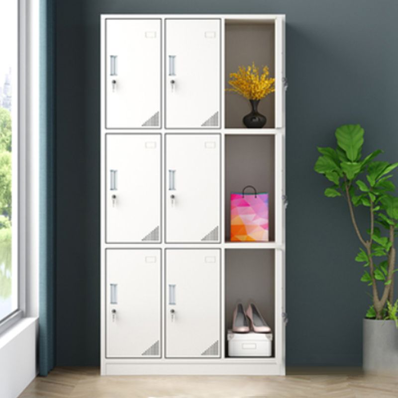 Contemporary Wardrobe Metal Freestanding Wardrobe Closet with Locks