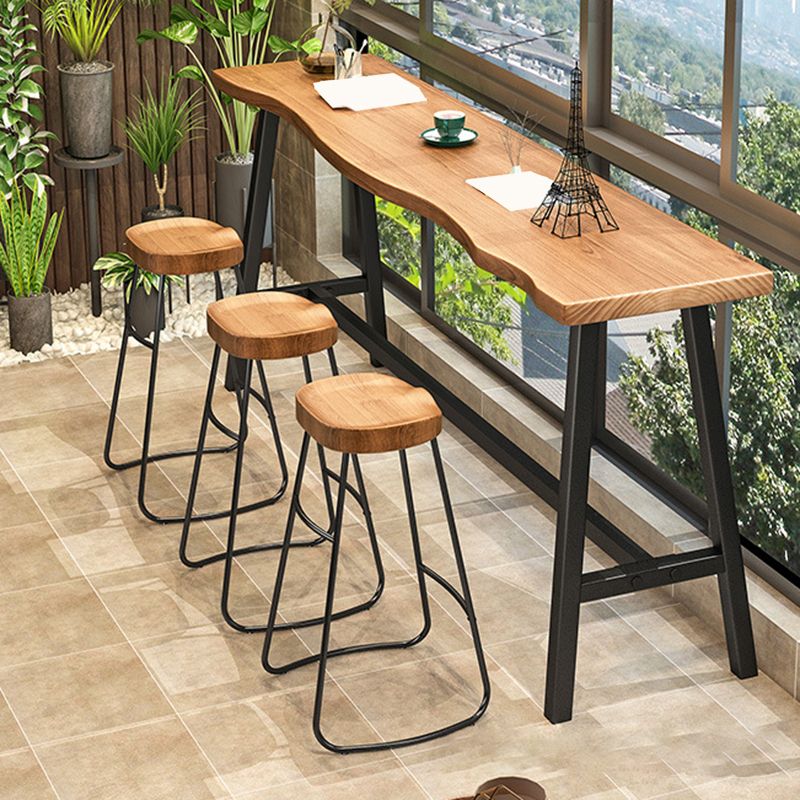 Wood Dining Stool Contemporary Bar Stools in Black and Brown