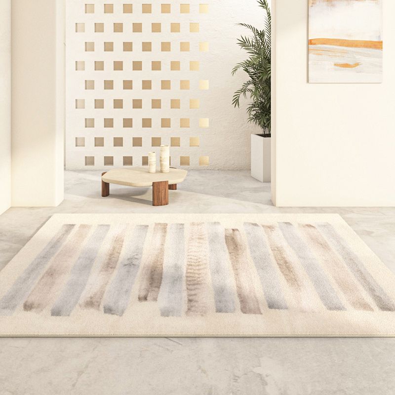 Light Pink Casual Rug Polyester Color Block Rug Washable Indoor Rug for Living Room