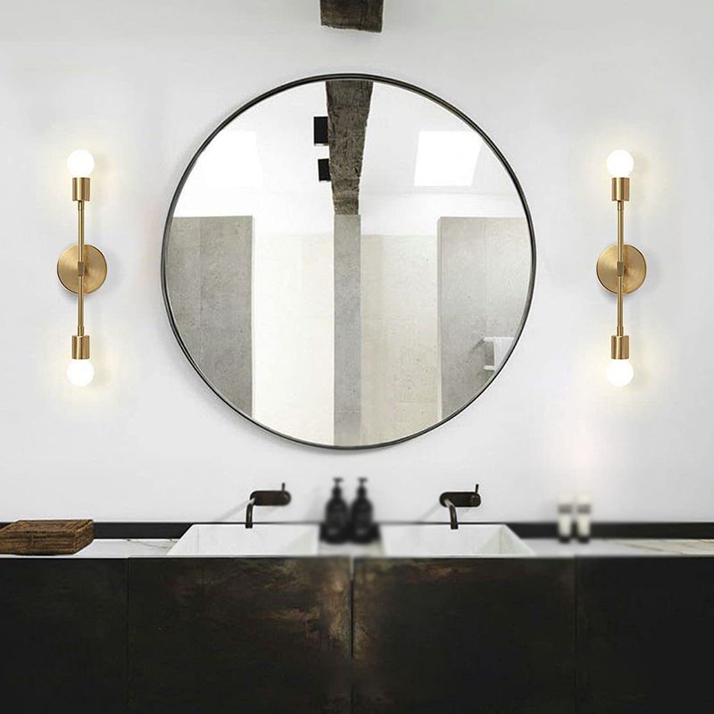 Modern 2-Light Bathroom Vanity Light Black/Golden/Nickle Bath Bar