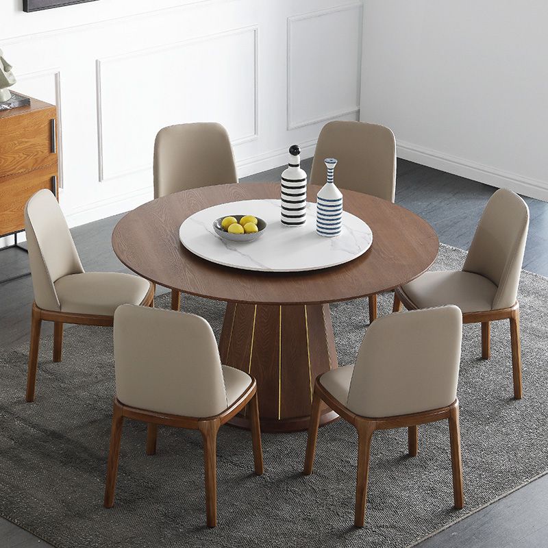Modern Dining Table Set 1/4/5/7 Pcs Solid Wood Dining Table and Chairs