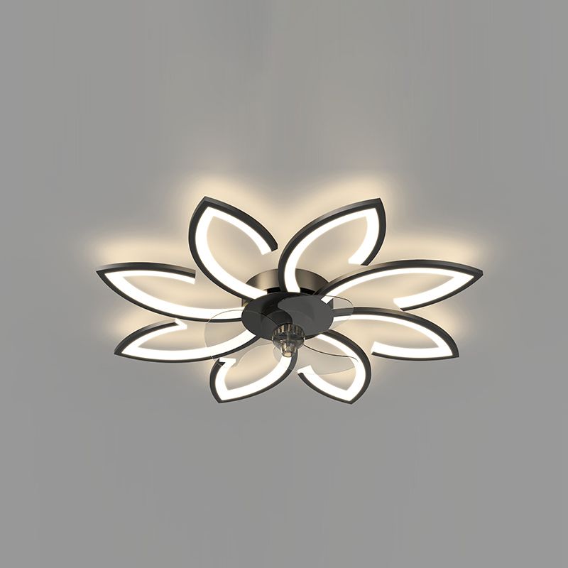 Metal Geometric Shape Ceiling Fans Modern Multi-Lights Ceiling Fan Lamp Fixture