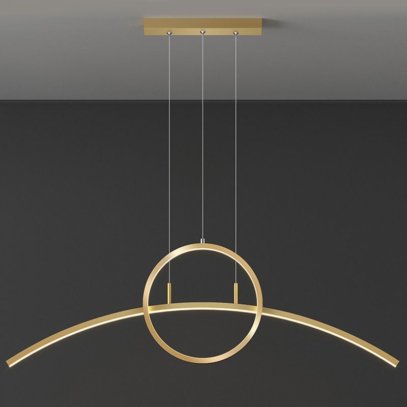 Metal Geometric Chandelier Light Fixtures Contemporary 2 Lights Pendant Light Kit