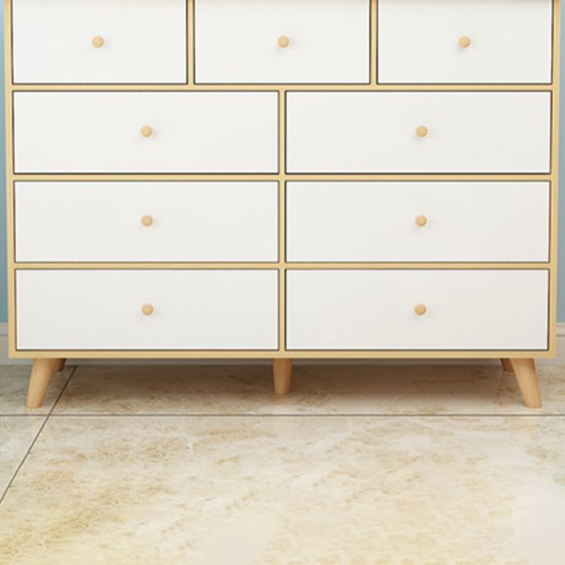 Contemporary 35.43" Tall Wooden Chest, Rectangle Accent Chest with Drawers