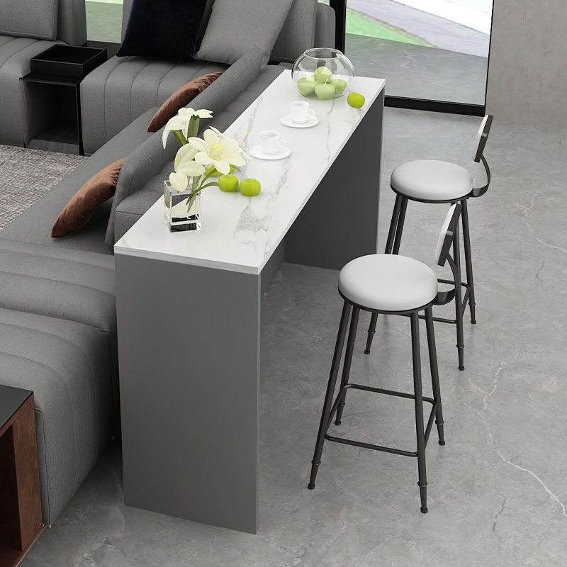 Contemporary Indoor Bar Dining Table Rectangle Bar Stool Table