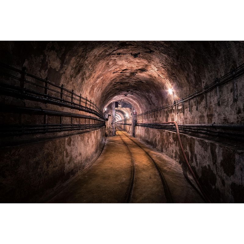 Tunnel Mural Wallpaper Minimalist Wall Covering Moisture-Resistant for Living Room