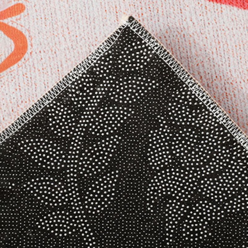 Modern Color-Blocked Carpet Blue Polyester Area Rug Stain Resistant Rug for Living Room