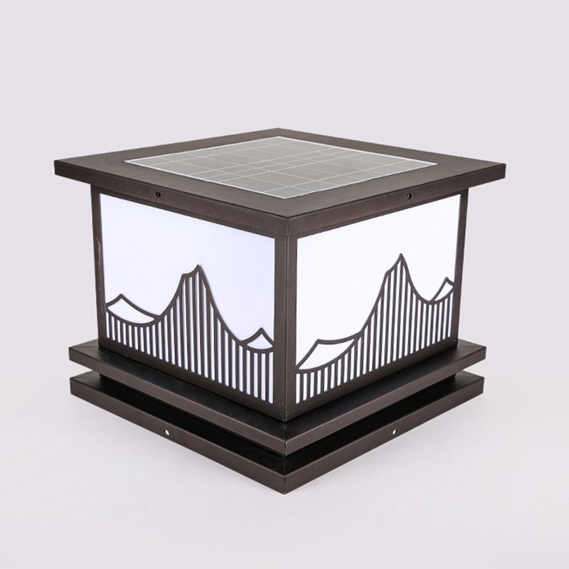 Creative Pillar Light Modern LED Solar Lighting Fixture for Backyard
